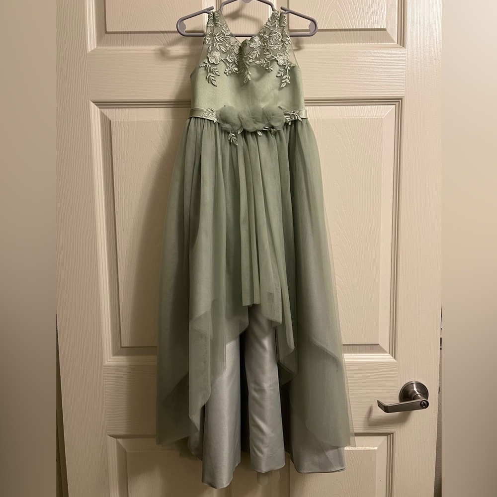 JJ’s House - A-line Scoop Asymmetrical Lace/Tulle Flower Girl Dress - Picture 2 of 6